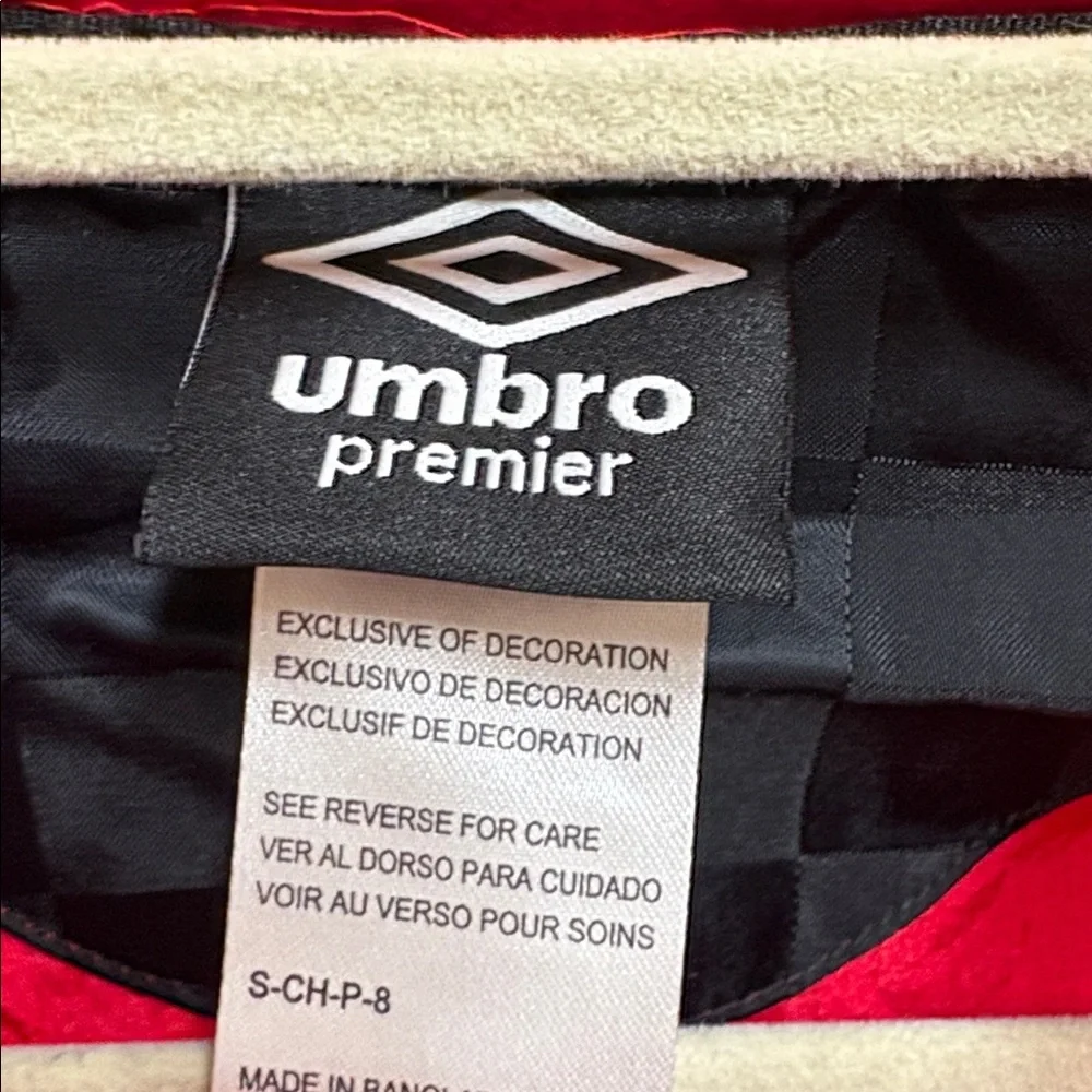 NWT Umbro Kids Red Nylon 1/4 Zip Jacket‎ Size Small-8